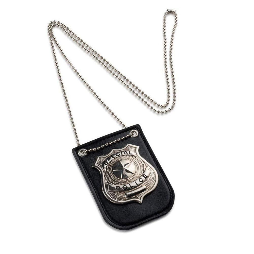 

Dress Up Occupation Pretend Play America Police Special Agent Officer Badges Card ID Cards Holder With Chain And Belt Clip