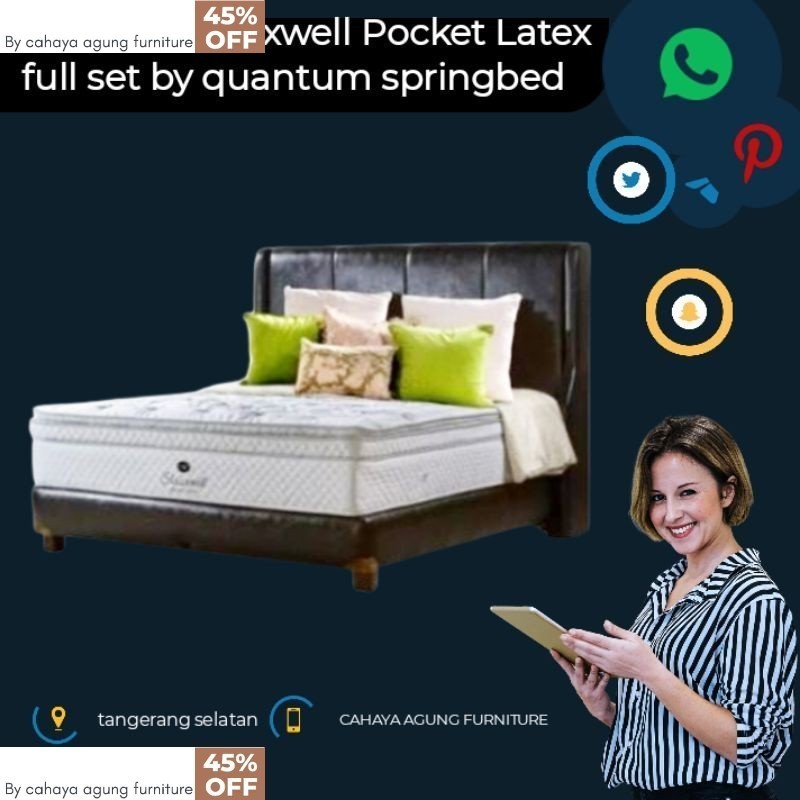 springbed full set Quantum Maxwell Pocket Latex full set by quantum springbed