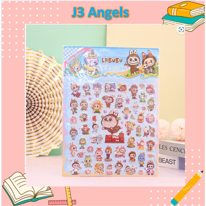 

J3 - Stiker 3D Labubu Popmart besar