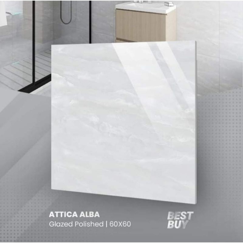 Granit Lantai 80x80 indogres atica alba murah