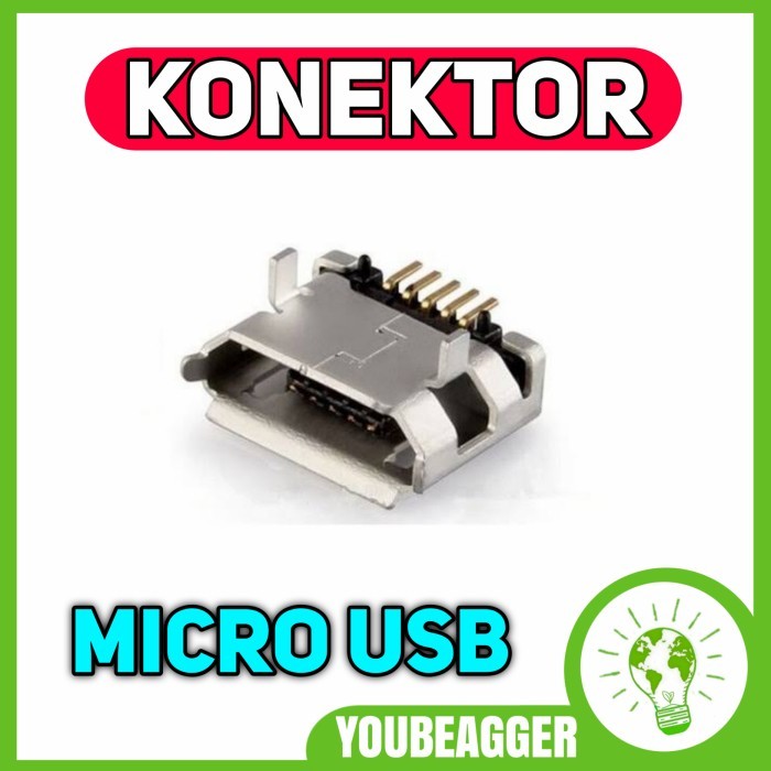 Konektor lubang cas MICRO USB