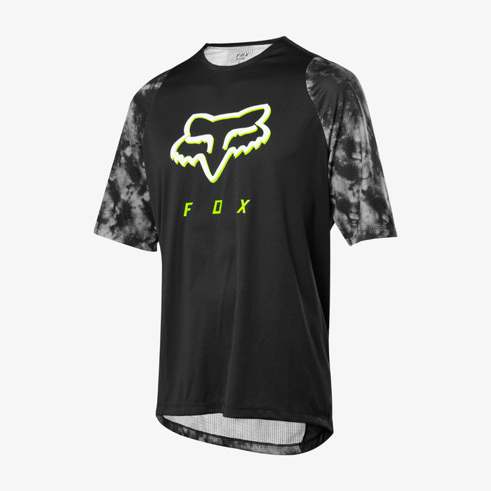 FOX Racing Defend Short Sleeve Elevated Jersey MTB Sepeda Gunung Apparel [Black]