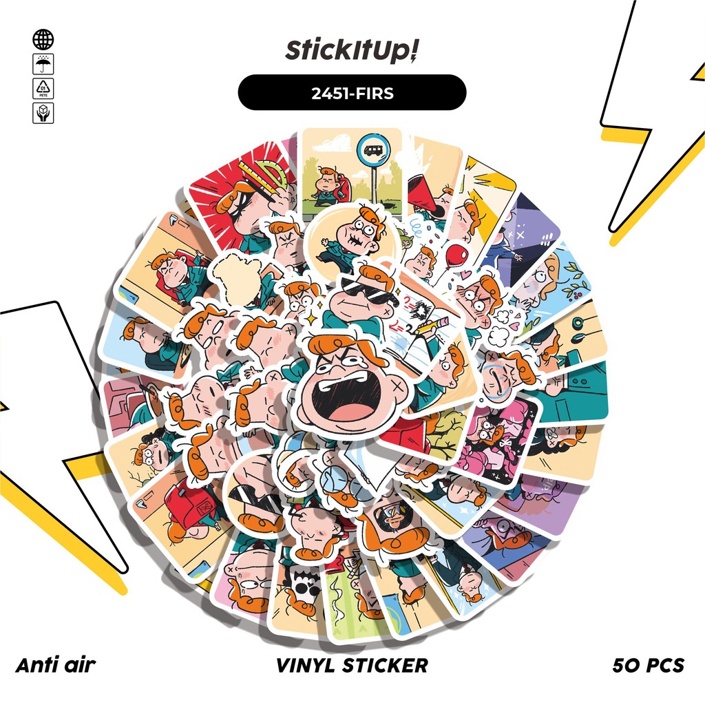 

COD✨ 50 Pcs Stiker Pack FUNNY CHARACTER FIRST GRADER TOLYA STICKER PACK 01 Lucu Aesthetic Vynil Waterproof untuk Freebies Sticker Buku Journal Casing HP Laptop
