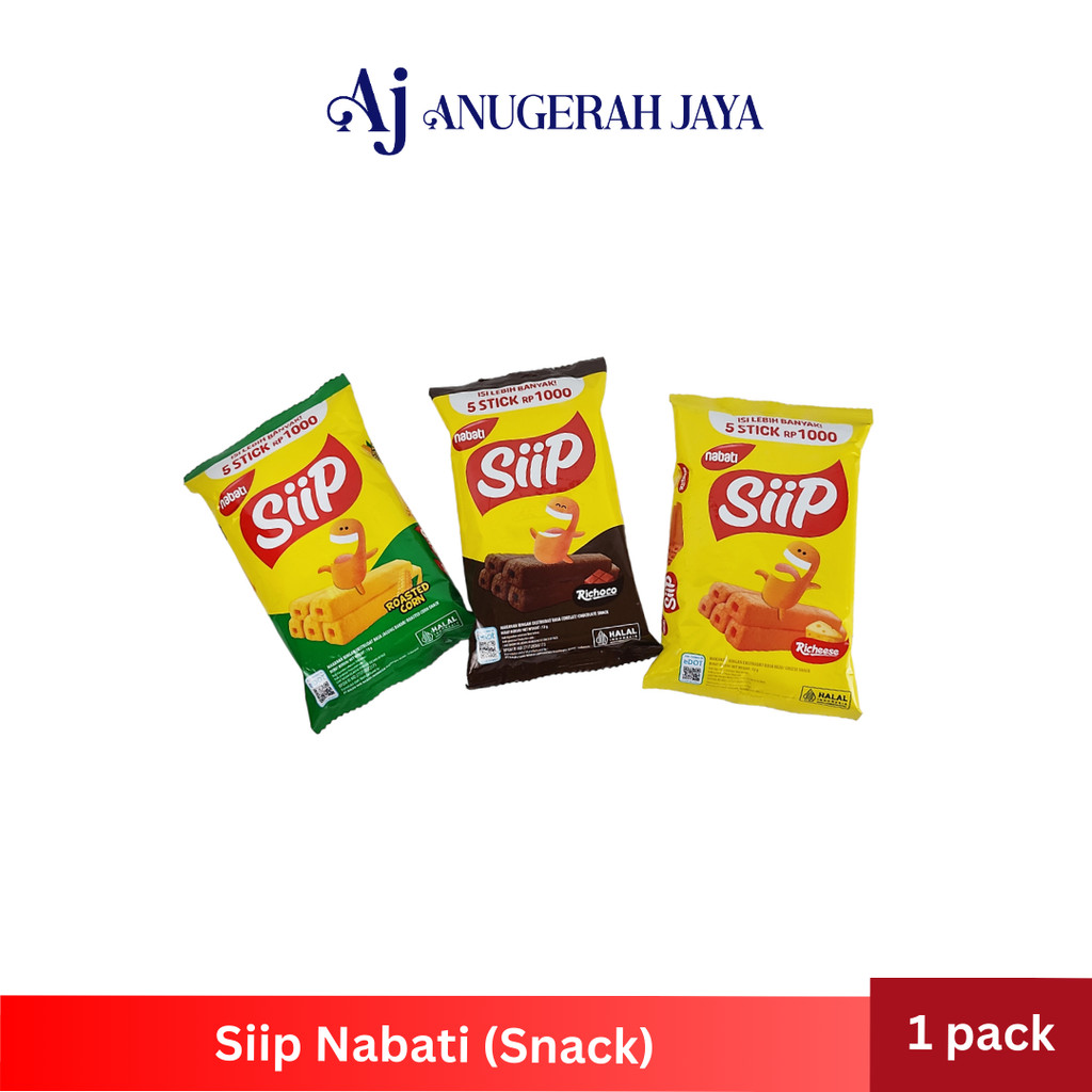 

Siip nabati @ 28 gr x 5 pcs Sip snack