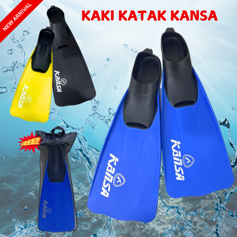 KAKI KATAK FINS DIVING KANSA / SEPATU RENANG SNORKELING DEWASA