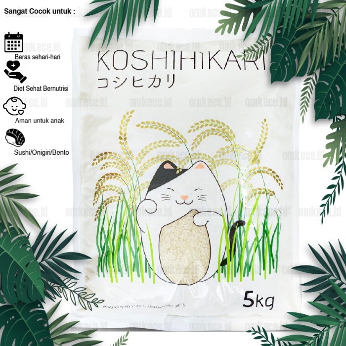 

Beras Jepang Koshihikari Beras Sushi Onigiri 5 Kg