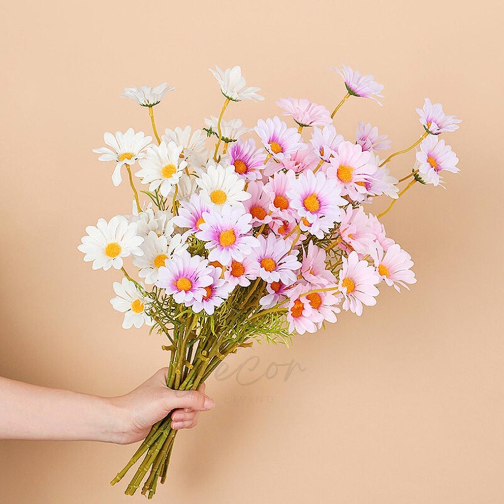 Bunga Aster Krisan Dekorasi Artificial 50CM Bunga Daisy Blossom Bunga Plastik Dekorasi Palsu