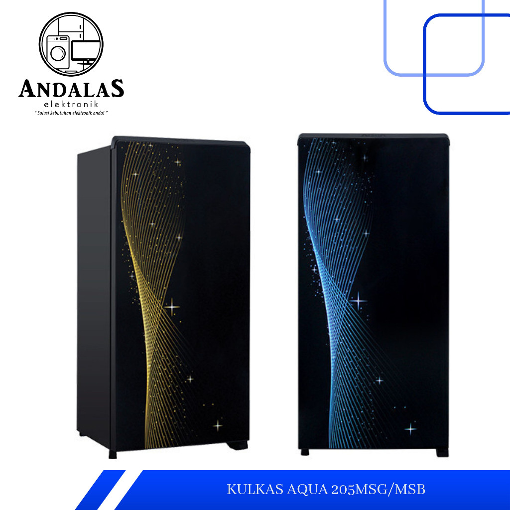 KULKAS AQUA 1 PINTU AQR-D205 165L AQR D 205 MSB MSG 205MSB 205MSG