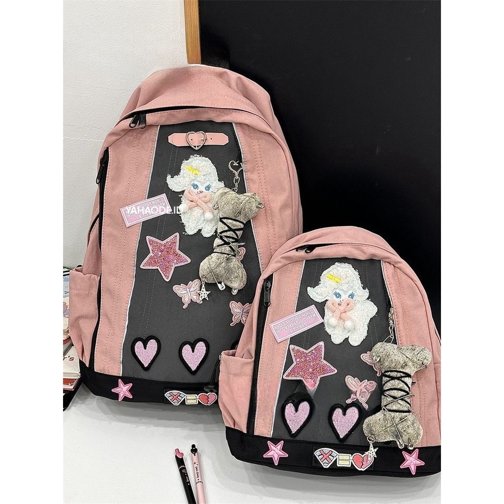 YAHAO-Tas Sekolah Gadis Manis Keren Gadis Desain Ransel Mahasiswa Ringan Pendakian Gunung Ransel Kec