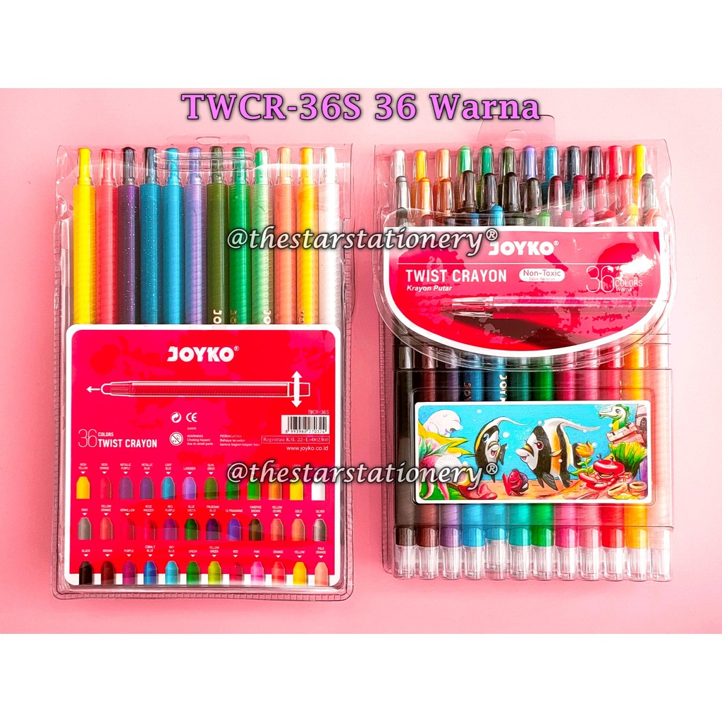 

(1 Set/36) GROSIR Crayon Putar Joyko TWCR-36S 36 Warna / Twist Crayon Joyko TWCR-36S