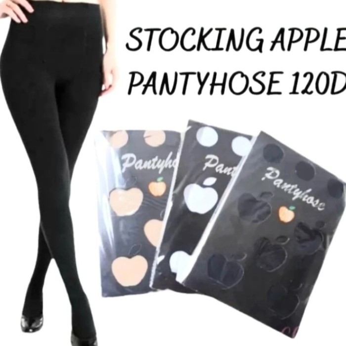✨TERLARIS✨ -Stoking Celana Wanita Hitam  Tebal Pantyhose 120D/ Stoking Wanita - Putih, All Size