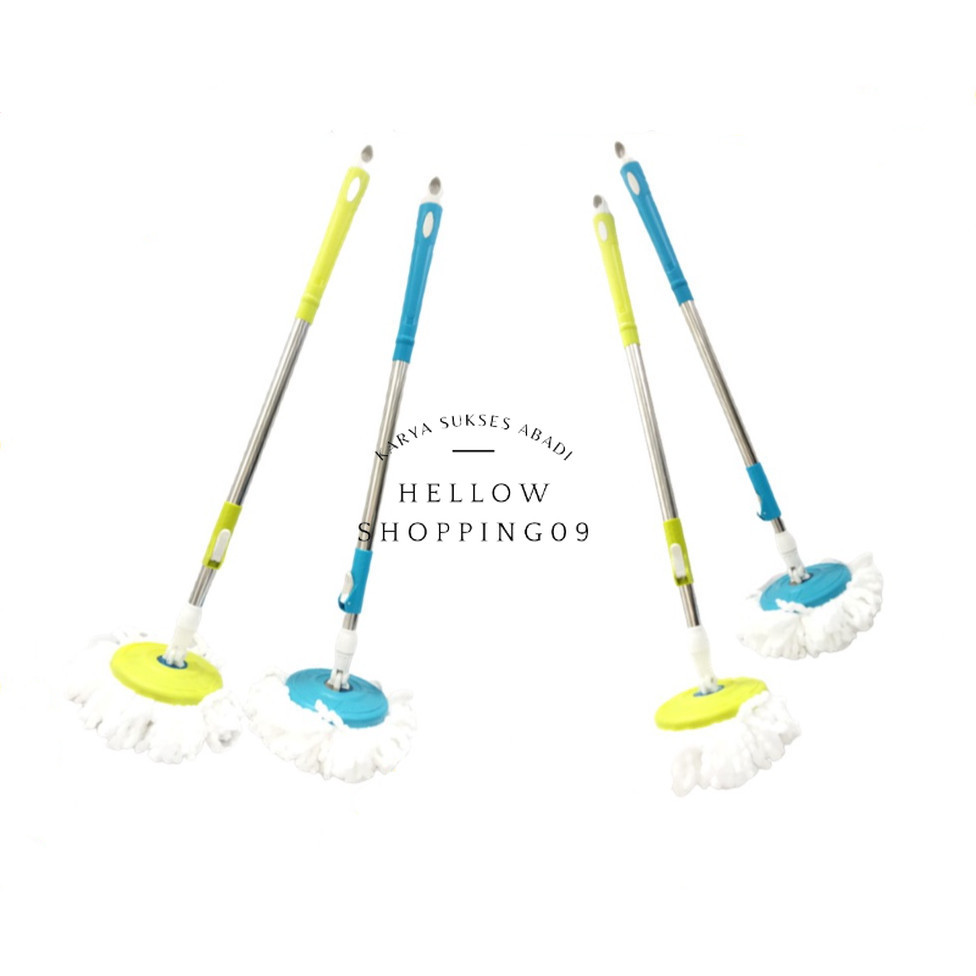 ADK-H112-TONGKAT HANDLE + KAIN SPIN MOP/ TONGKAT DAN KAIN PEL CADANGAN/ HANDLE + REFILL SPIN MOP