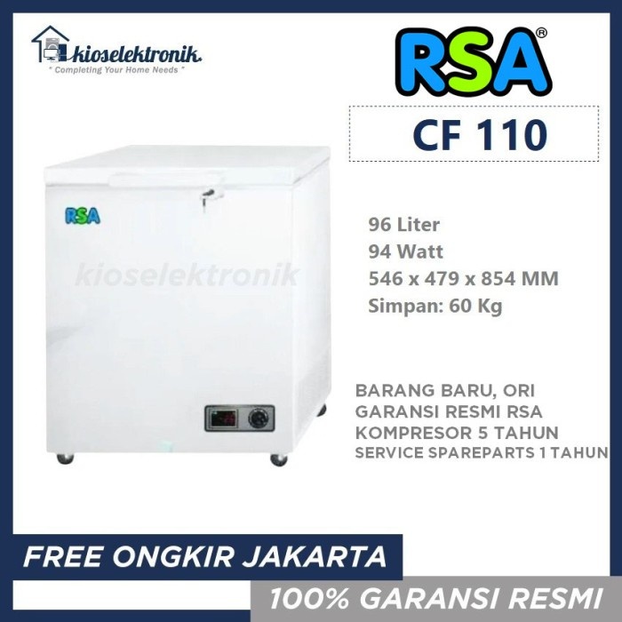 RSA CF 110 Chest Freezer 96 Liter - Freezer Daging CF110 - 96L