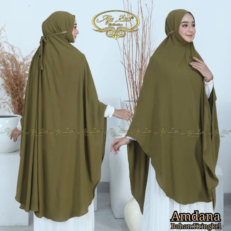 hijab crinkle jumbo // khimar cringkel Amdana // jilbab jumbo