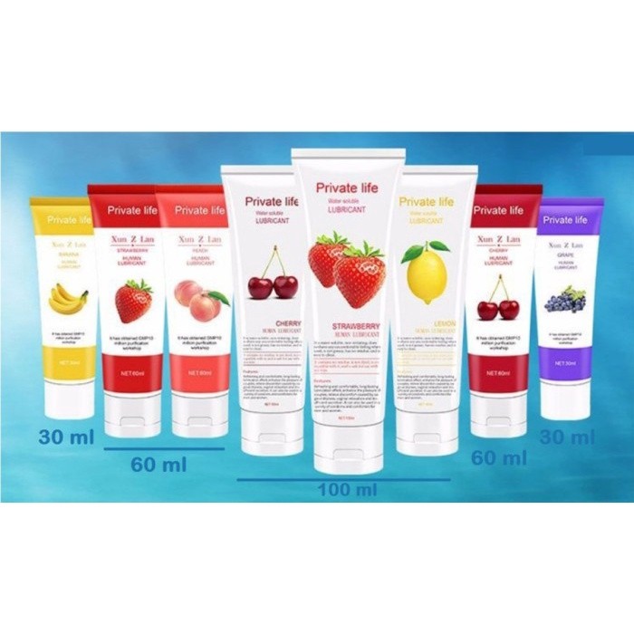 [SIAP COD] 100 ML strawberry lemon cherry lubricant gel vigel pjur
