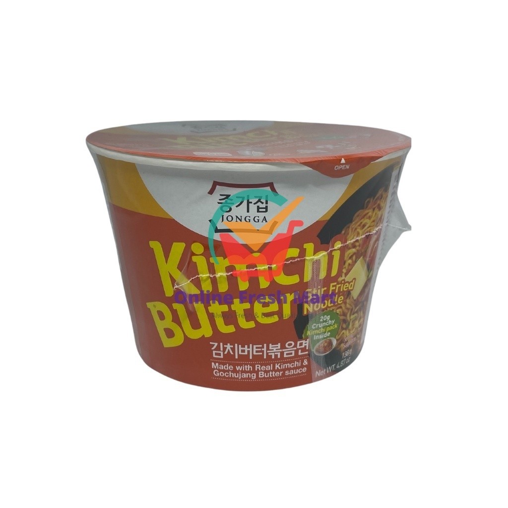 

Jongga Kimchi Butter Stir Fried Cup Noodle Mie Instan Korea 138g - Online Fresh Mart Denpasar