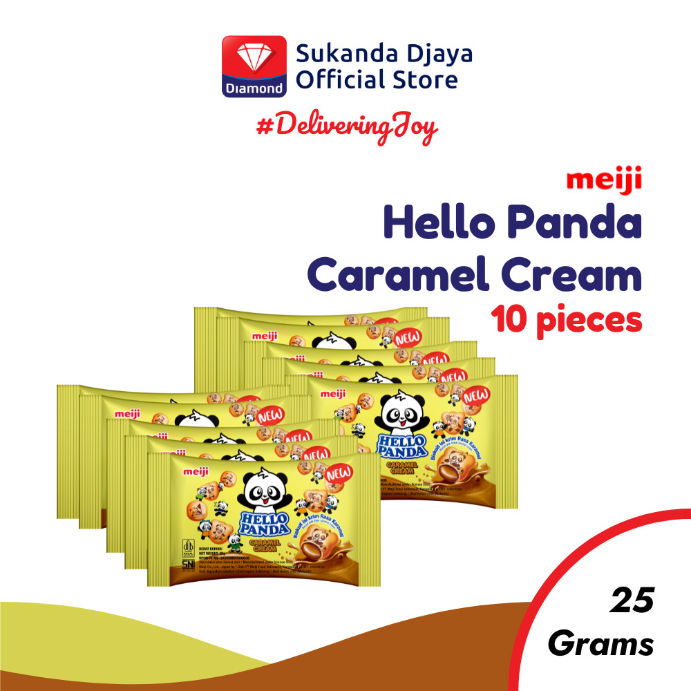 

Meiji Hello Panda Biskuit Caramel Snack Ringan 25 Gr [ISI 10 PCS]