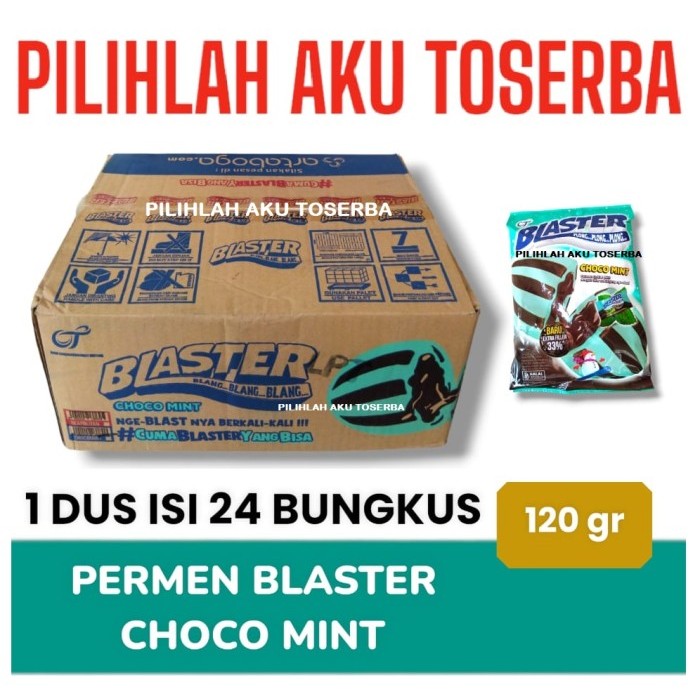 

Permen Blaster CHOCO MINT - ( HARGA 1 DUS ISI 24 bungkus )