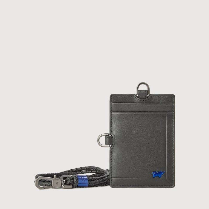 

BRAUN BUFFEL DEPP WEAVED LANYARD WITH PASSHOLDER