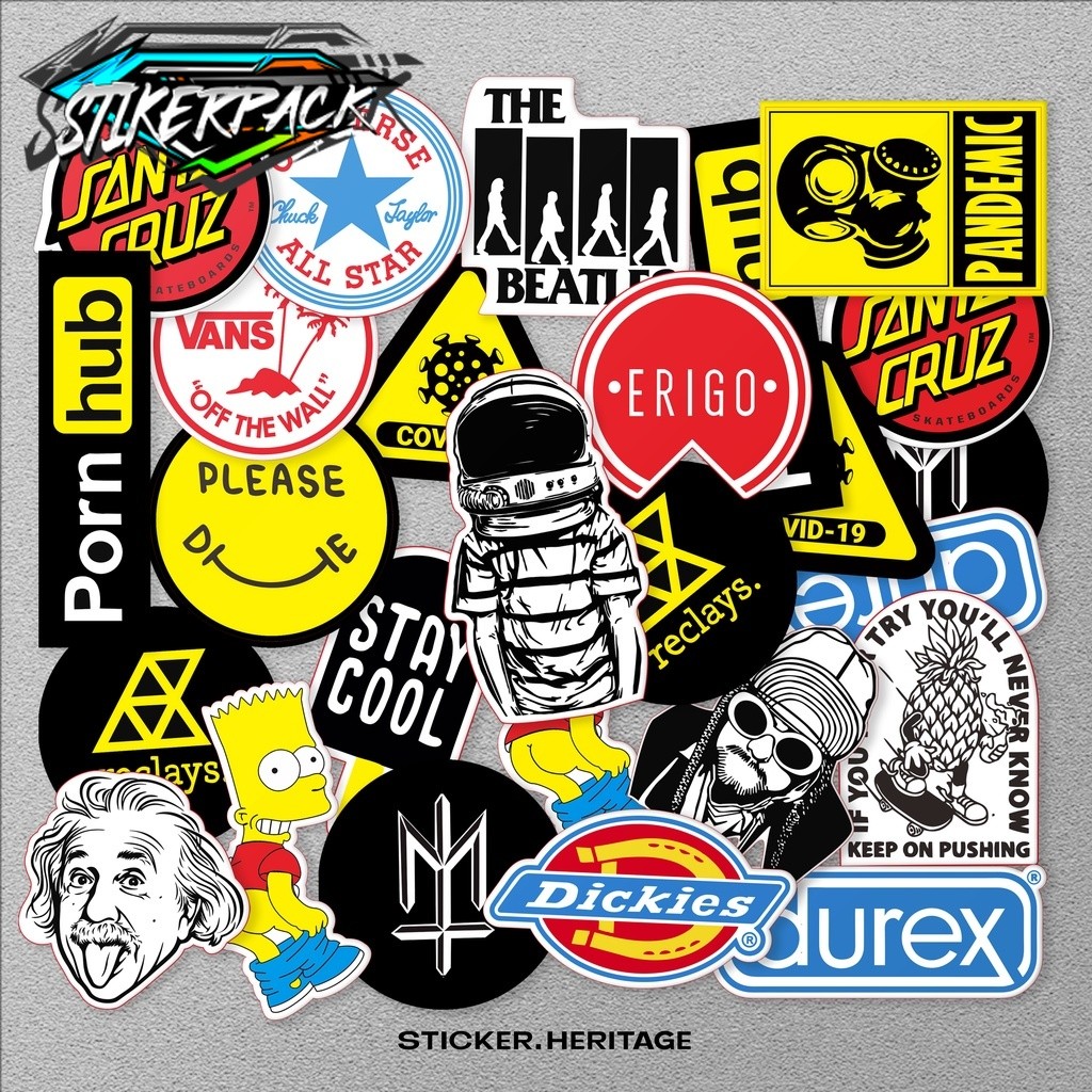 

Stiker Sticker Pack SKATEBOARD logo brand untuk laptop case tumbler stiker laptop