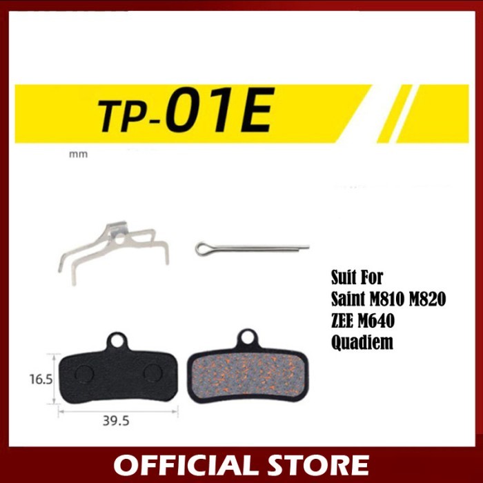 Toopre TP-01E Kampas Rem Brake Pad Saint M810 M820 ZEE M640 Quadiem