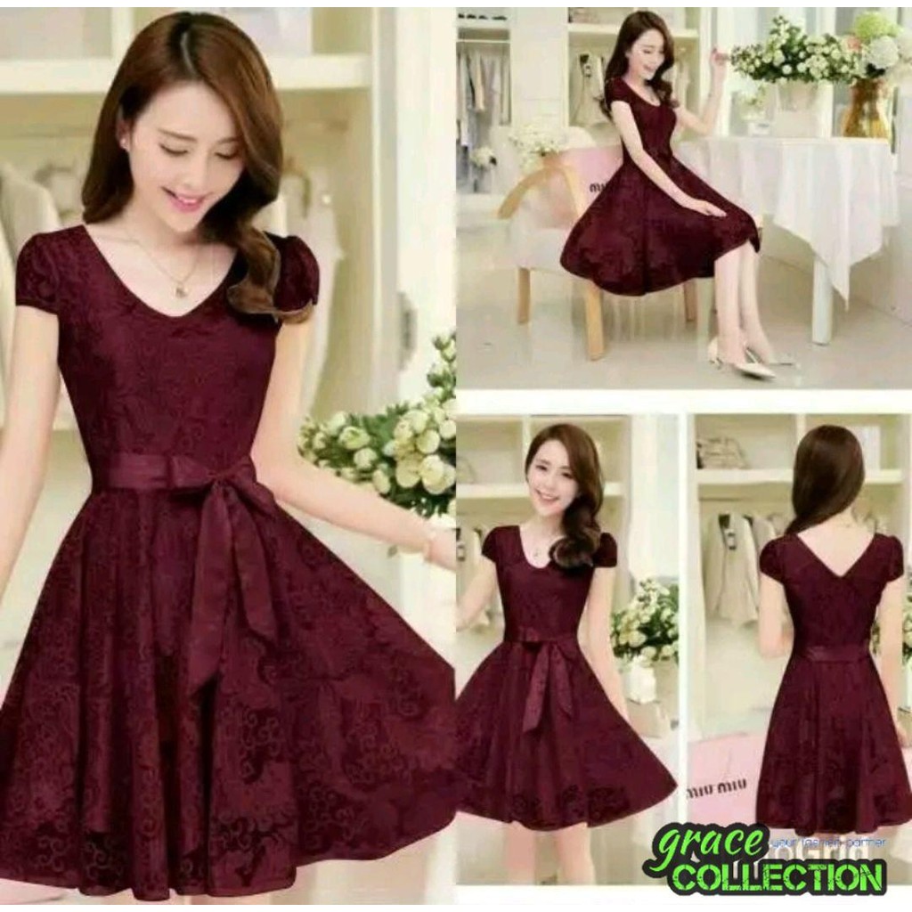 GRAC3COLL MINI DRESS ANAK REMAJA OLIVIA 10-15TAHUN / DRESS NATAL ANAK ABG / BAJU ANAK TANGGUNG / DRE