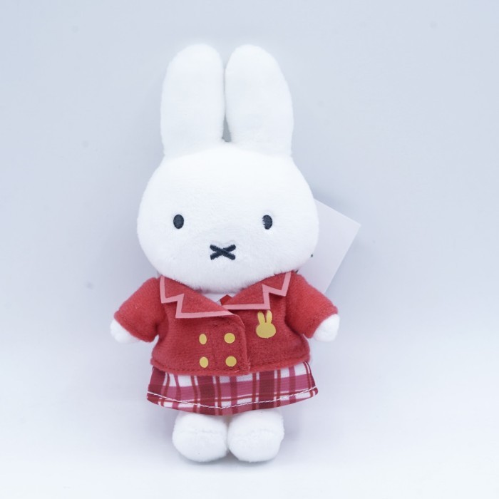 Miffy Style Matching Uniform Mascot Red Rabbit Nijntje Plush Doll Keychain Plushie Gantungan Tas Exc