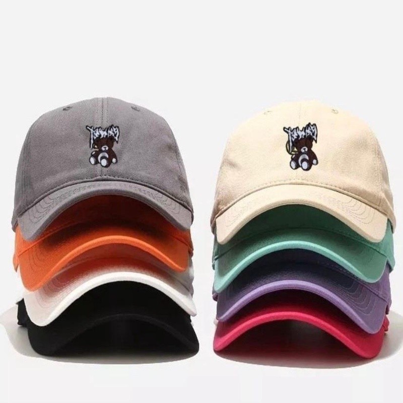 Topi baseball bordir bear topi beruang topi teddy bear