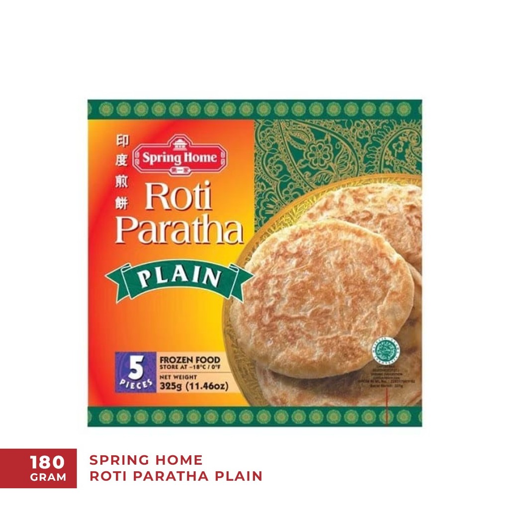 

TYJ SPRING HOME PARATHA PLAIN 325GR / Roti Paratha India 325 gram