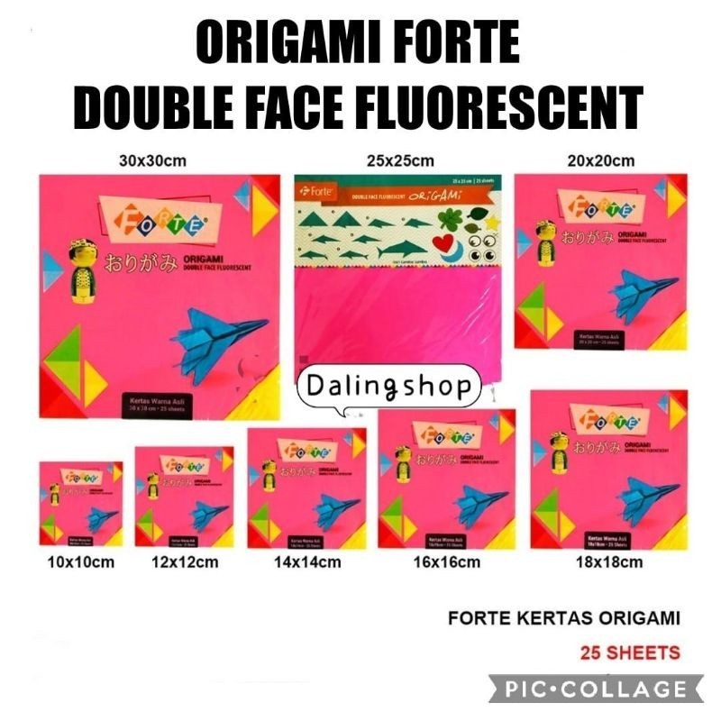 

Dalingshop Origami Forte asli Jepang double face Warna Timbal Balik 12x12 16x16 18x18 25x25 30x30