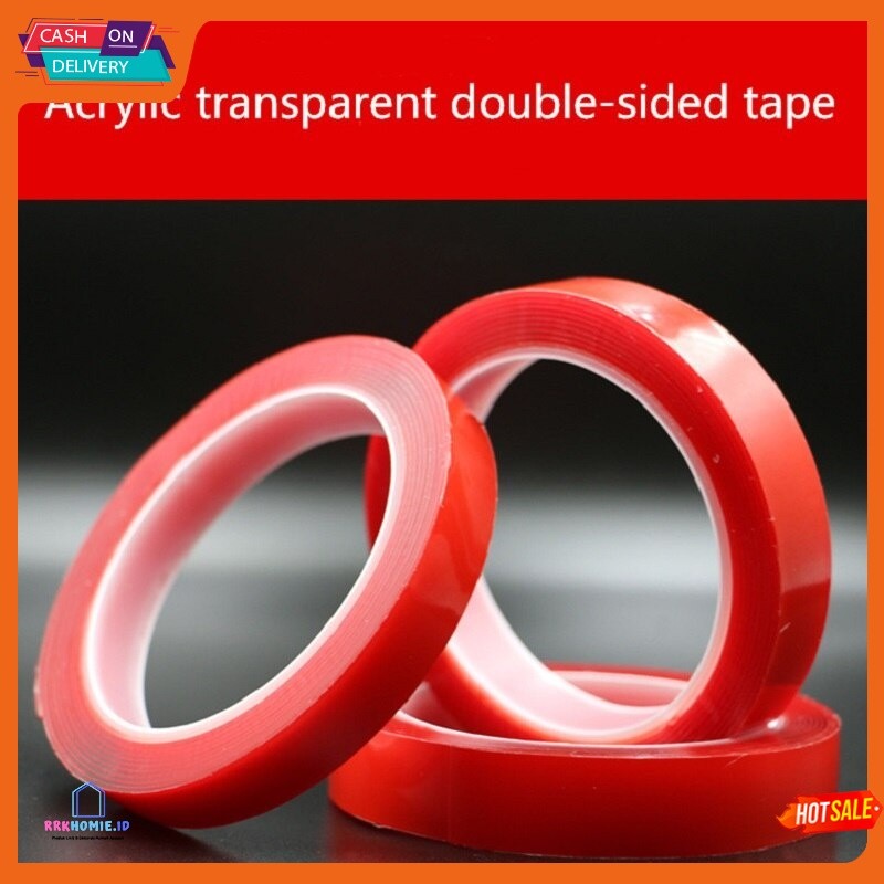 

SKJH23 Perekat Double Tape Serbaguna Acrylic Adhesive Transparent Sticker 15 mm x 3 m