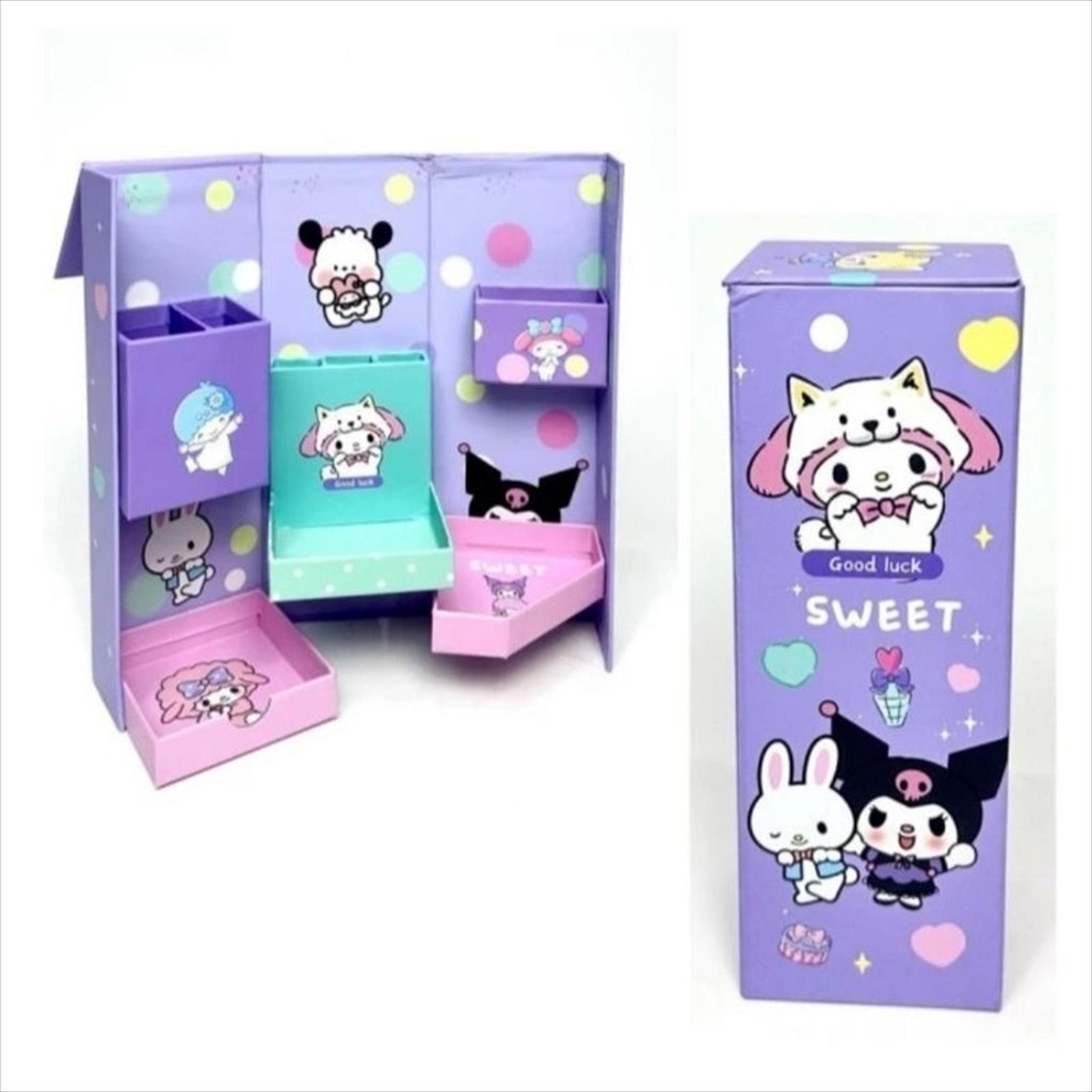 

JAMIN MURAH !!!(Bentuk Lemari) Kotak Tepak Tempat Pensil Pencil Case Pen Holder 3D bentuk lemari almari raki bisa digunakan sebagai rak pensil berdiri tingkat lucu karakter motif cute animal pet shop Sanrio Kuromi Melody(BISA LANGSUNG ORDER)