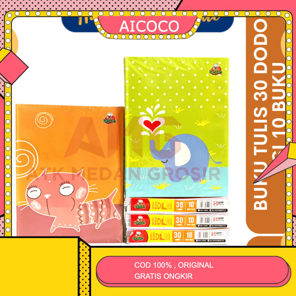 

BUKU TULIS 30 LEMBAR DODO 10 BUKU