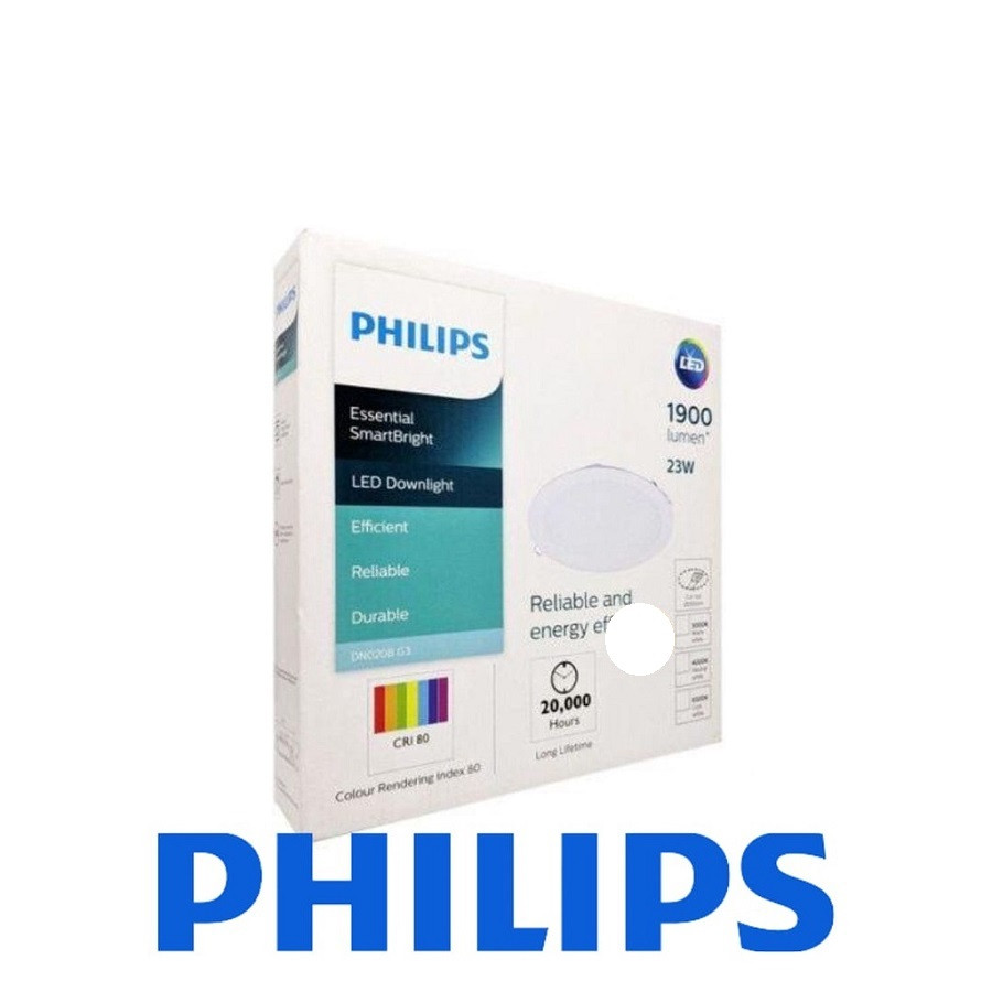 Lampu Downlight Led Panel Philips 20W 20 Watt DN020B G3 Inbow Bulat Cahaya Putih Lampu Led Hias