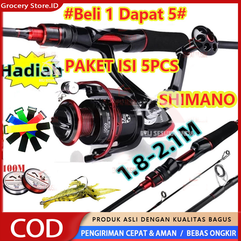 Joran Pancing Set pancing 1 set murah Pancing 1.8M / 2.1M joran Pancing dengan bahan serat karbon jo