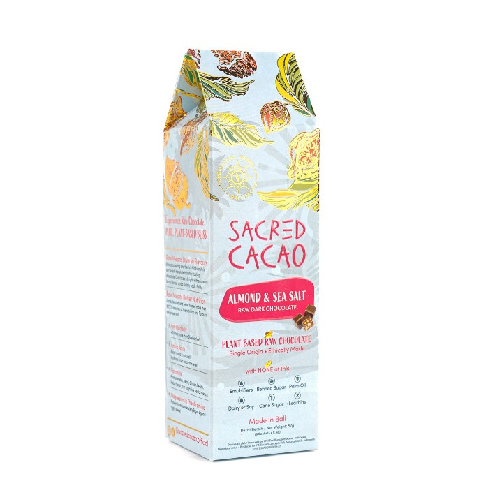 

Chocolate Coklat Sacred Cacao Almond Dark Bali Raw Cacao