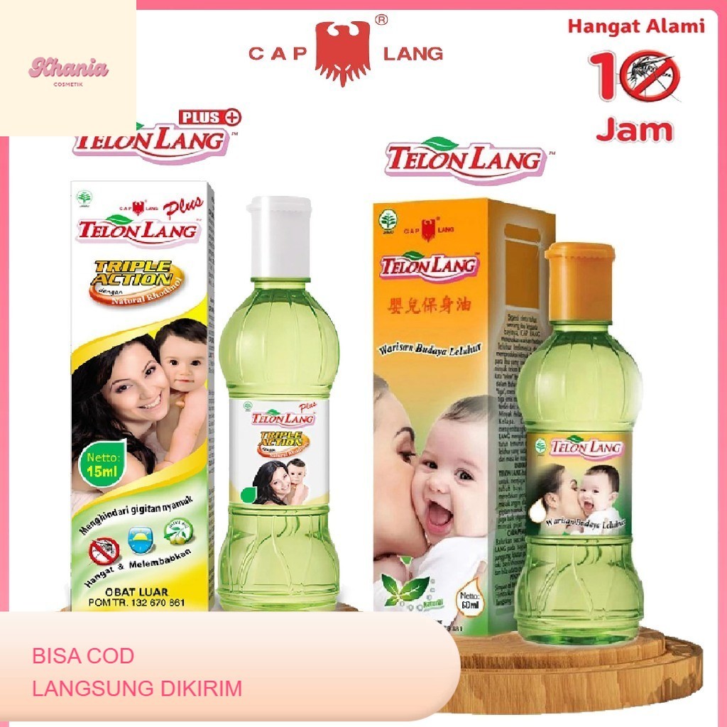 Cap Lang Minyak Telon Lang Natural Telon Lang Plus - Caplang Minyak Telon Bayi