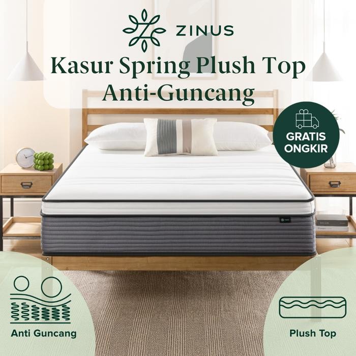 Sale Kasur Spring Bed Zinus Plush Top / Euro Top / Motion Isolation / Mattress In a Box Busa Furnitu