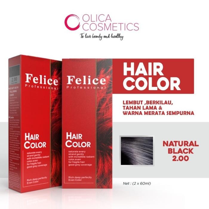 Felice Hair Color /Cat Rambut Felice Dus Merah ORIGINAL - Hitam/Black-200