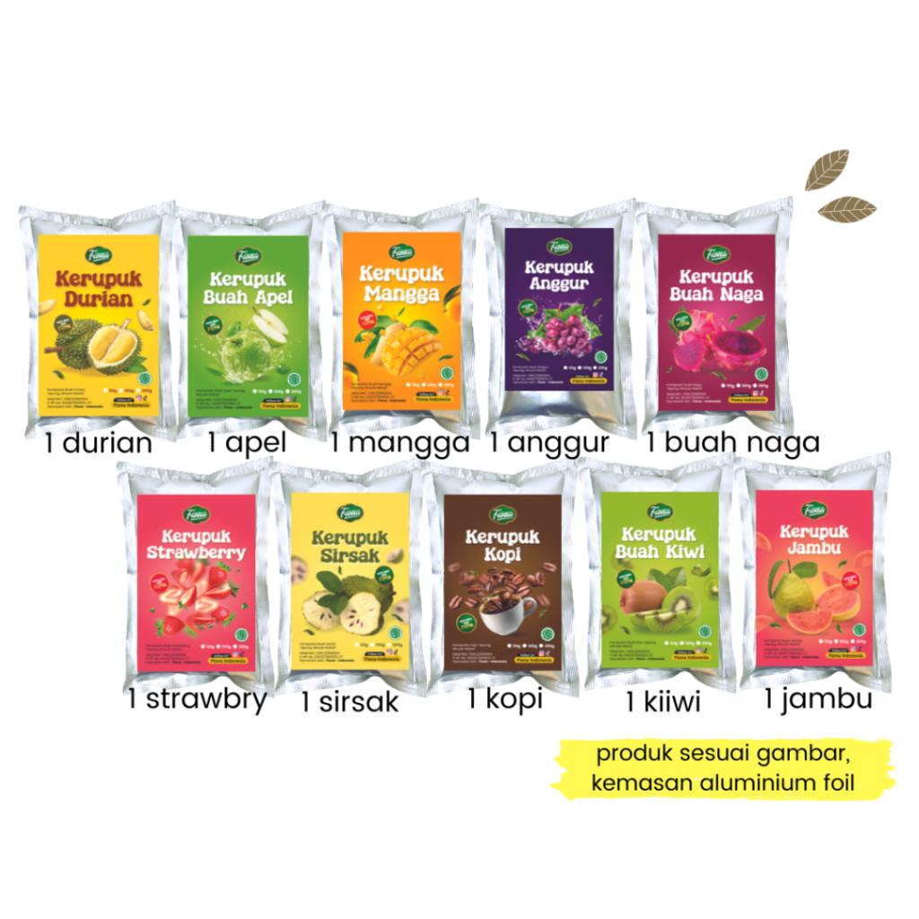 

Fiona Kerupuk Buah - Oleh Oleh Khas Malang Netto 50 Gram
