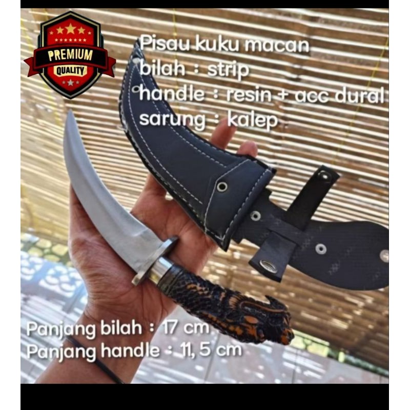 pisau kerambit kuku macan#pisau seset daging#handle motif naga