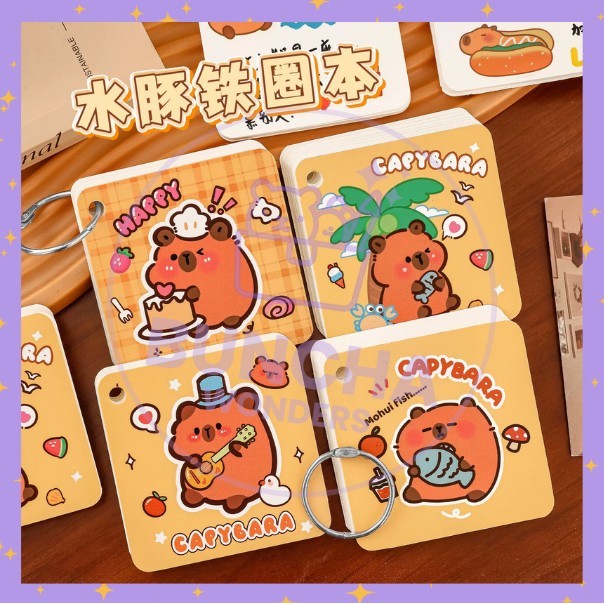 

BW PROMO COD - Note Book Mini Kapibara / Buku Memo Kecil Gantungan 80 Lembar S-LL006