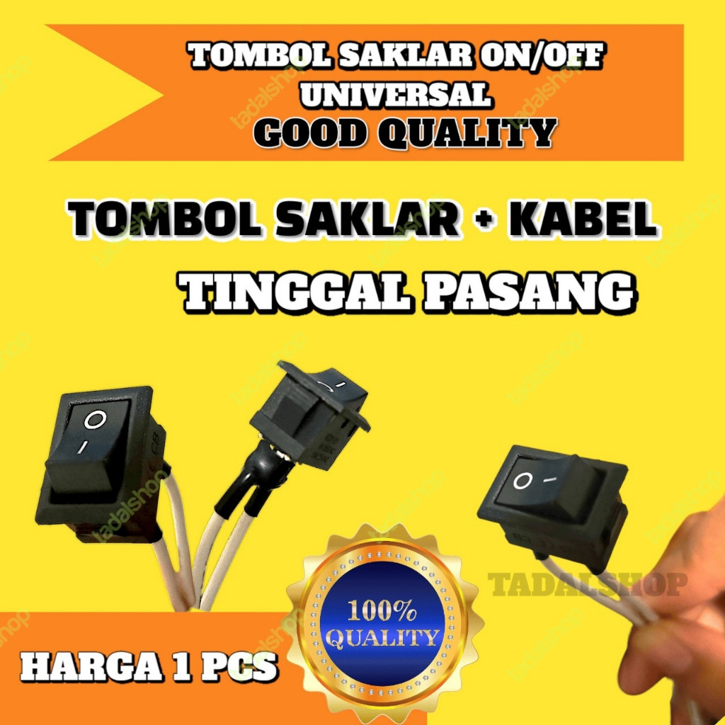 saklar on off + kabel saklar switch on off kecil kaki 2 switch on off universal saklar on off motor