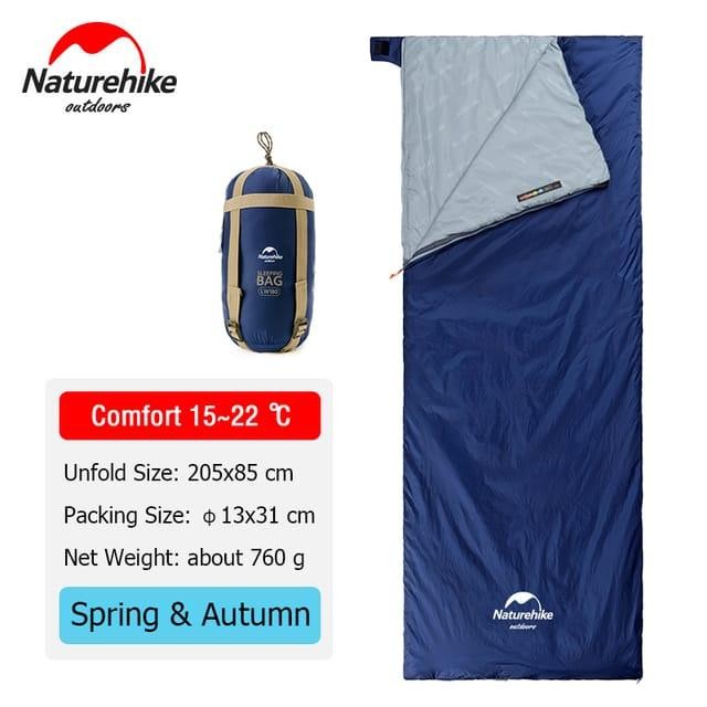 Sleeping bag naturehike LW180 NH21MSD09 kantong tidur camping - Navy NH21MSD04, M