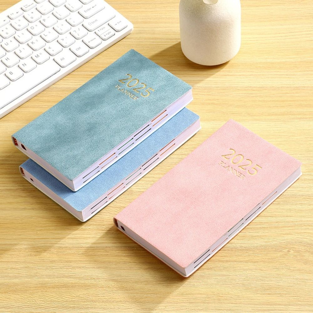 

A6 2025 Agenda Book To Do List English 2025 Planner Notebook Thickened with Calendar Daily Weekly Monthly Planner Sool Office