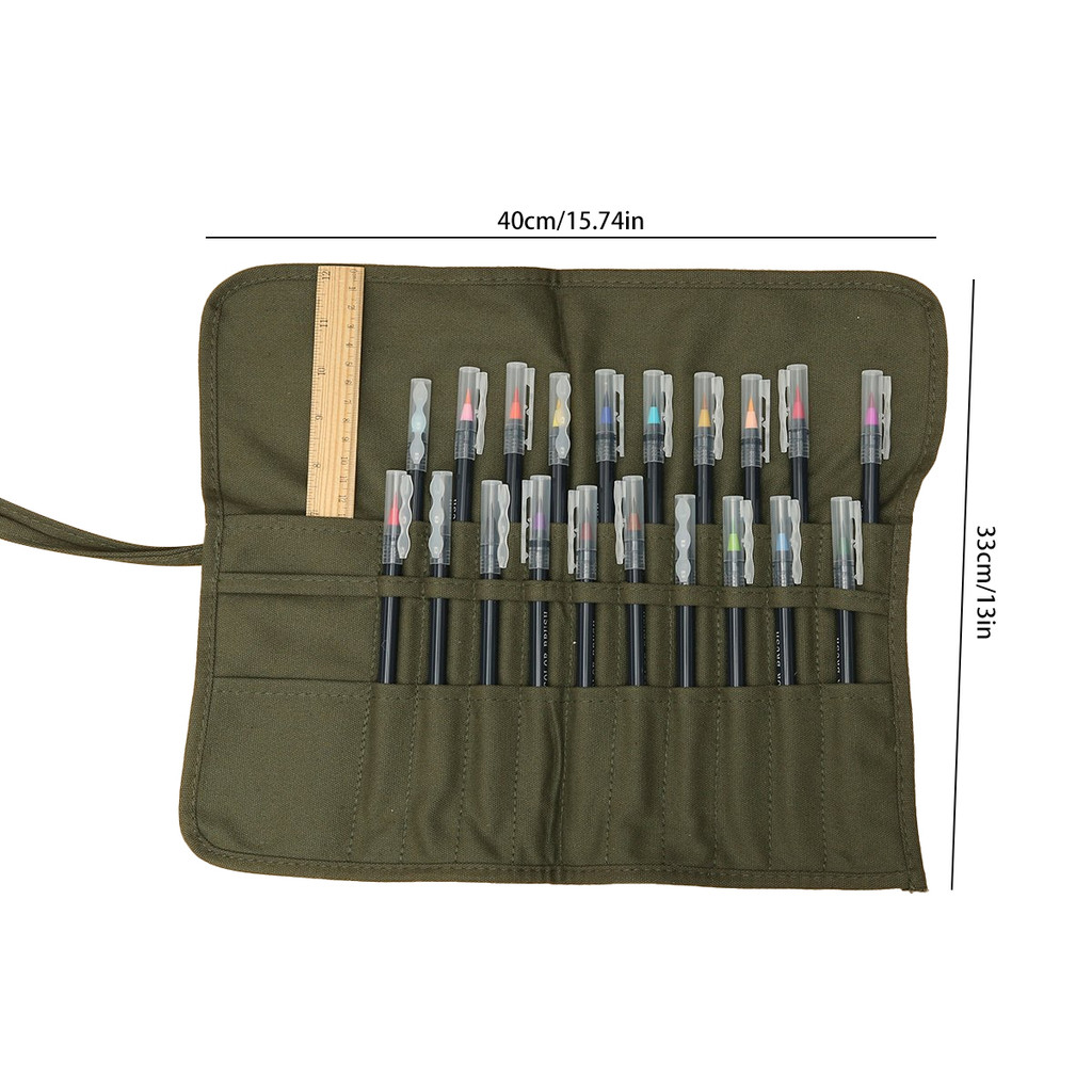 

Pen Bag Artist Brush Watercolor Scroll Canvas Oil Painting Pen Bag Storage Bag