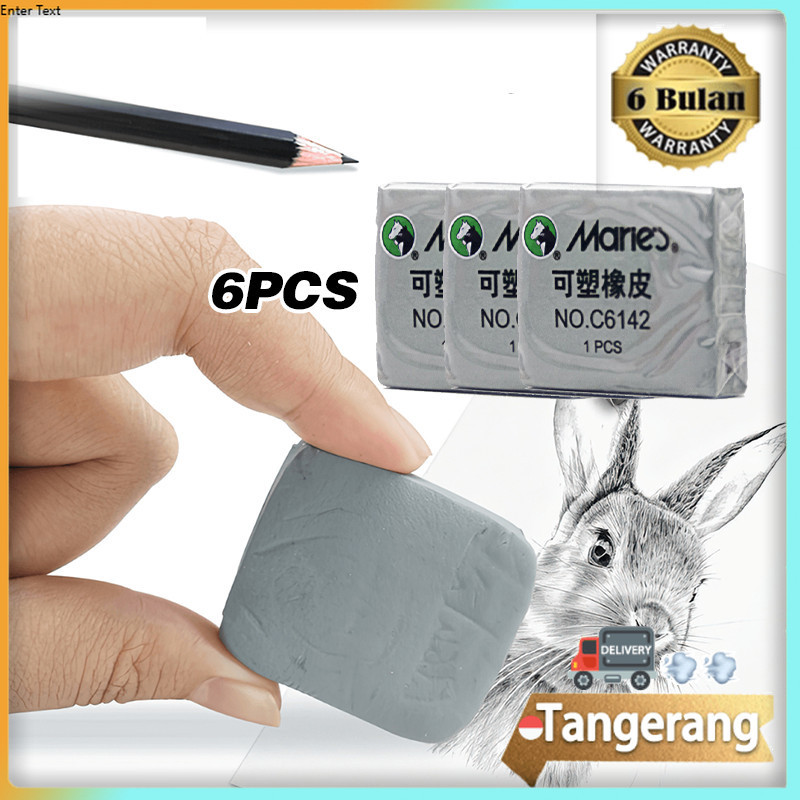 

6pcs Penghapusa Maries C6142 / Eraser Penghapus / Penghapus Elastis Penghapus