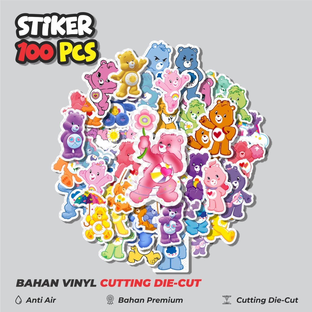 

Terbaru! 50 pcs Stiker Care bear 2 Dekorasi Lucu Kreatif untuk Notebook, Skateboard, HP