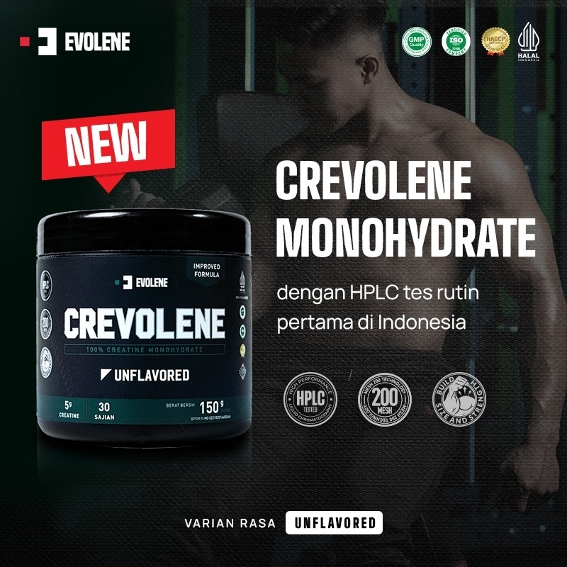 

Evolene - [NEW] Crevolene Monohydrate - Creatine - Menambah Massa Otot - Suplemen Fitness BOWO