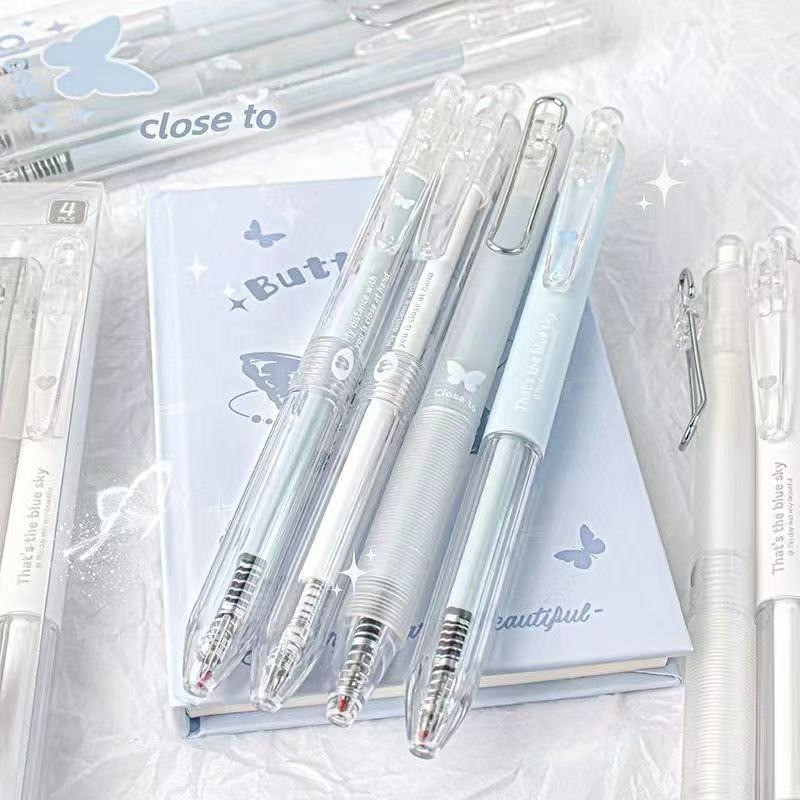 

Pulpen Tinta Hitam 0.5mm / Pena Gel Aesthetic Lucu Korea / Gel Pens Retractable Penulisan Halus Alat Tulis Stationery